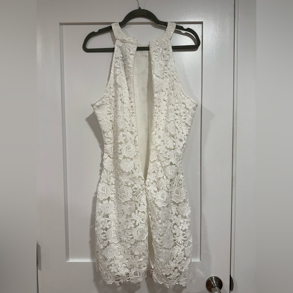 Lulus White Lace Mini Dress Love Poem- XL - Picture 8 of 8